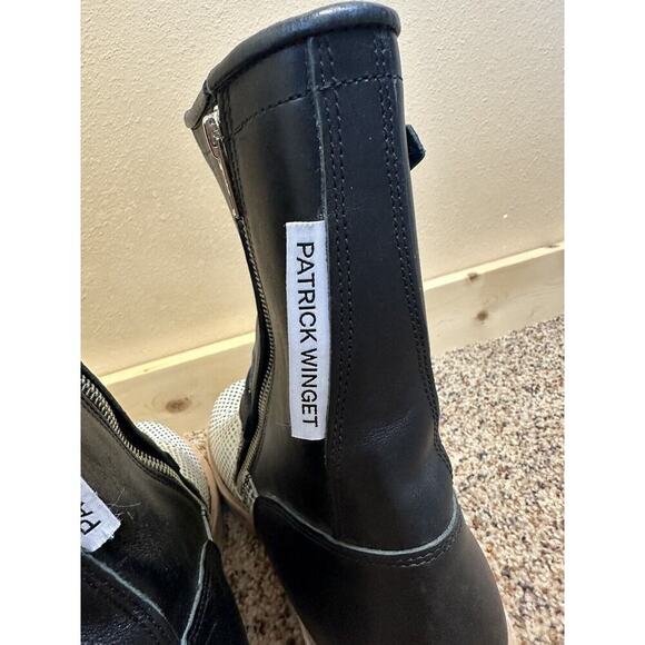 Two‎ Thousand Never Patrick Winget Men's Boots 8 Black Engineer Leather Side Zip - Picture 4 of 9